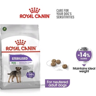 ROYAL CANIN MINI STERILISED 1KG  อาหารเม็ดสูตร สุนัข ดูแลรูปร่างหลังทำหมัน