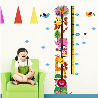 สติ๊กเกอร์ใสวัดส่วนสูง สติ๊กเกอร์ตกแต่งห้องเด็กDIYWallsticker Graphic Home Decor Living Room Adult Senior Teen