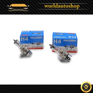 หลอดไฟหน้า H4 Halogen 24V 75/70W ชุด 2 ชิ้น Isuzu, Toyota  Truck ปี 1985 - 2019