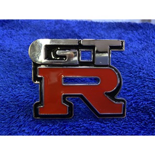 GTR NISSAN SKYLINE LOGO ป้าย ตรา รถแข่ง โลโก้ นิสสัน สกายลาย โครเมียม กระจังหน้า โลหะ