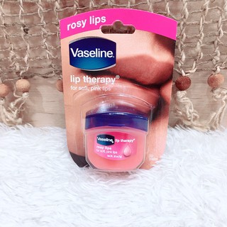 Vaseline lip therapy rosy lips วาสลีน ลิป เทอราฟี โรซี่ ลิป 7g. (1 ชิ้น) ลิปบาล์มบำรุงริมฝีปากให้เนียนนุ่มชุ่มชื้นยาวนาน