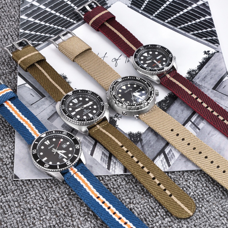 สายนาฬิกาข้อมือไนล่อน กันน้ํา 18/20/22/24 มม. ปลดเร็ว สายรัดข้อมือกีฬา สร้อยข้อมือ ผู้ชาย ผู้หญิง เปลี่ยนสายนาฬิกา