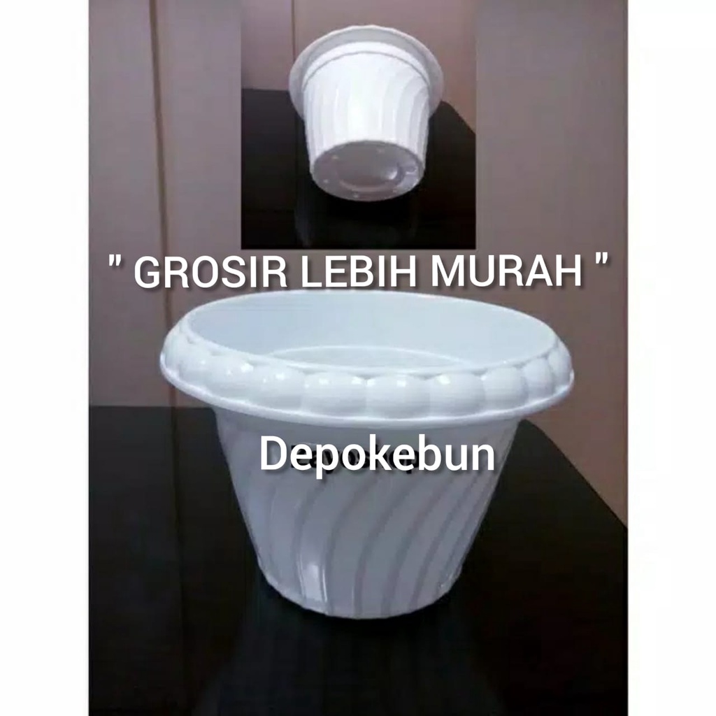 POT SL PBB 25 WHITE POT 25 กระถางดอกไม้ 25 สีขาว