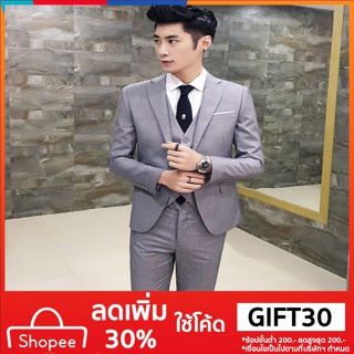 ชุดเครื่องแต่งกายชุดสูทชุดแต่งงาน (S-6XL) 3 ชิ้น