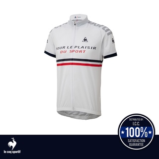 le coq sportif เสื้อจักรยานแขนสั้น ผู้ชาย สีขาว รุ่น ENTRY JERSEY (เสื้อจักรยาน, เสื้อปั่นจักรยาน)