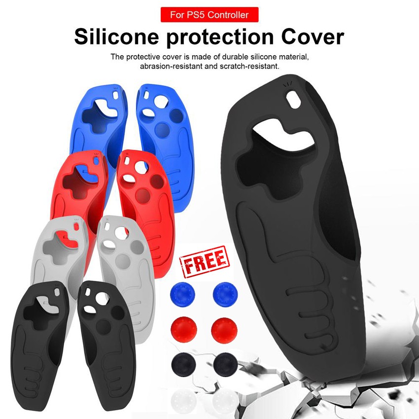 ซิลิโคน จอย PS5 PlayStation 5 Silicone Gamepad Cover Case For PS5 + 2 Joystick Cap For PS5 Controlle