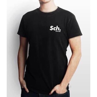 เสื้อยืด COMBED 30 DISTRO RSCH SCH ER#06 โลโก้ราคาถูก ขนาดเล็ก !!