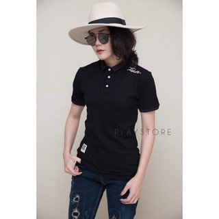 Teats petite collar polo blouse