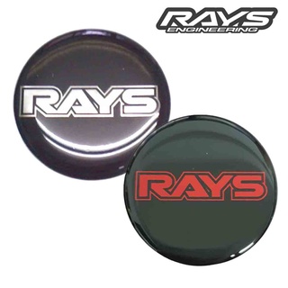 สติ๊กเกอร์ติดดุมล้อ สติกเกอร์เรซินโลโก้ ล้อแม็ก Rays ขนาด 42mm. (1 ชุดมี 4 ชิ้น)