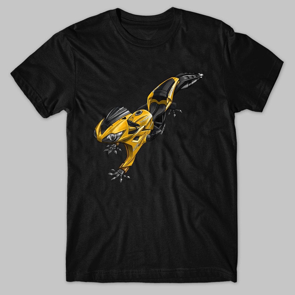 เสื้อยืด ดีไซน์สร้างสรรค์ Motobike Animals Daytona 675 Gecko Motorcycle . ฤดูร้อน O-คอ Mens New S-3X