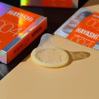 Hayashi 004 ถุงยางอนามัย ฮายาชิ แบบกระชับ ขนาด 49 มม. บาง 0.04 มม.( 6 กล่อง)