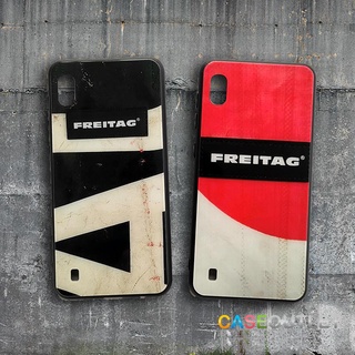 เคส Samsung Galaxy A10, A20, A30 หลังกระจก กันรอย ลาย Freitag เคสกระจก งานสวย หลังเงา ผิวกระจกเคลือบกันรอย