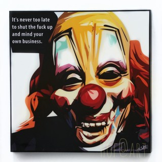 ตัวตลก Clown ภาพยนตร์สยองขวัญ รูปภาพ​ติด​ผนัง​ pop art กรอบรูป​​ ของขวัญ​​ รูปภาพ Halloween