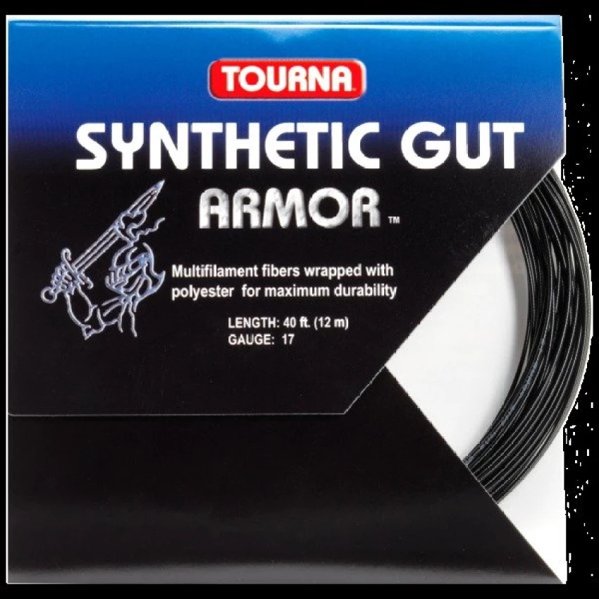 TOURNA เอ็นไม้เทนนิส SYNTHETIC GUT AMOR- 40ft, (12m) Black, tennis string