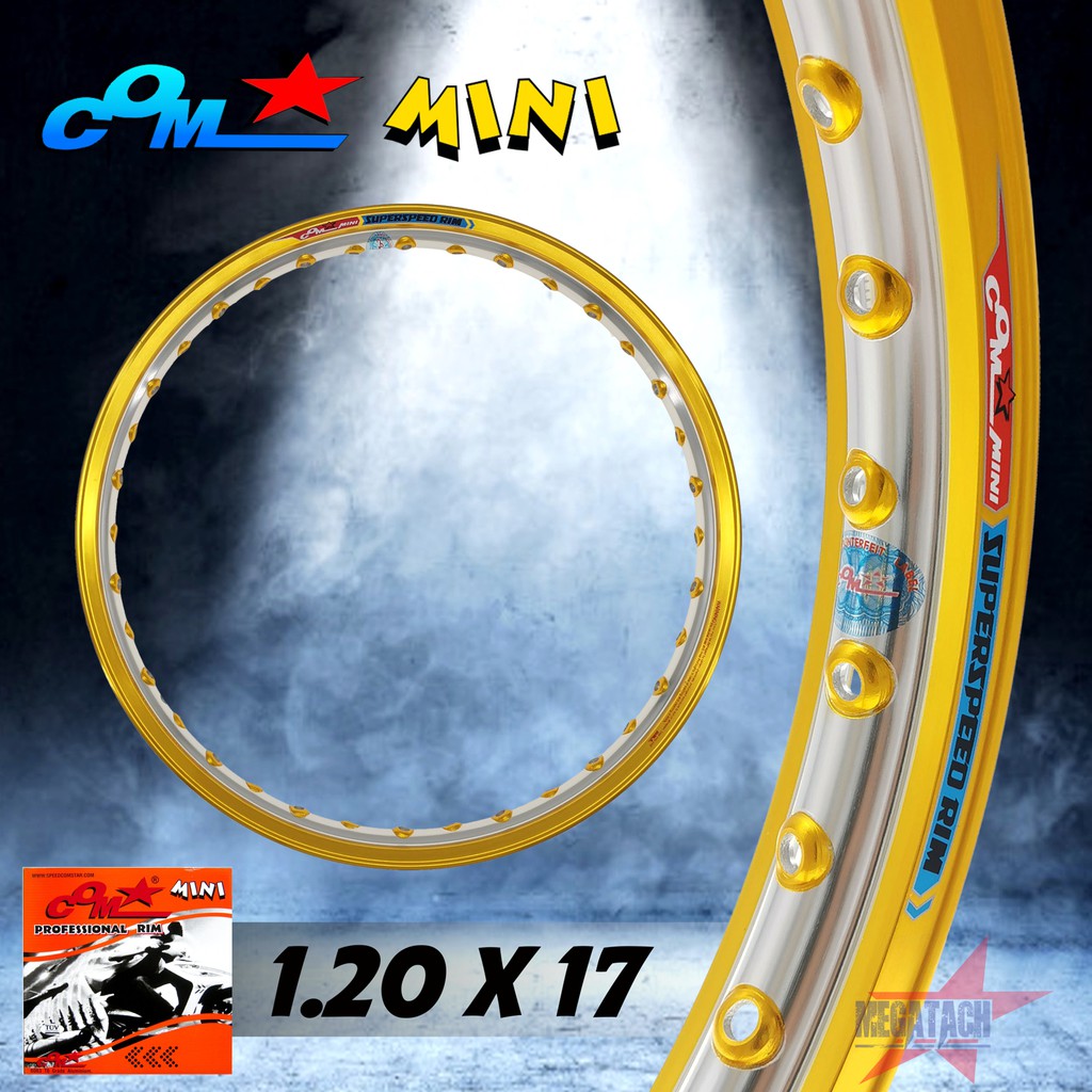 ล้อ COM MINI 1.20 X 17 ขอบยก จำนวน 1 วง มีให้เลือกหลายสี วงล้อคอม ขนาด 1.20 ขอบ 17 ของแท้ การันตีของแท้ 100% - รูปที่ 6