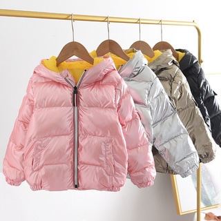 เสื้อแจ็กเก็ต ผ้าฝ้าย มีฮู้ด ลายหมี สีพื้น สําหรับเด็ก อายุ 3-7 ปี