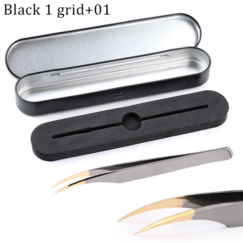 แหนบสเตนเลส 3D สีดํา ทอง สําหรับต่อขนตา แต่งหน้า - รูปที่ 6