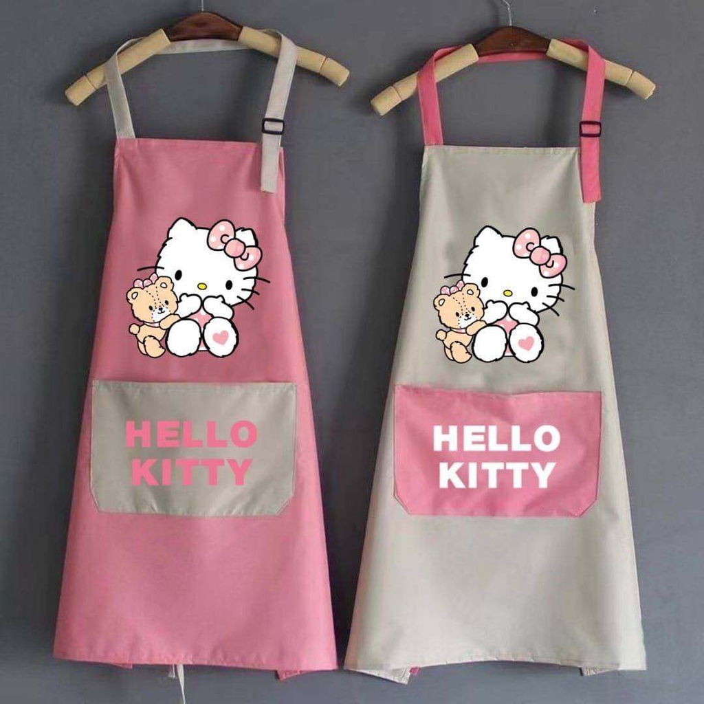 💥 ลดถูกม๊ากกกก ผ้ากันเปื้อน น่ารัก คล้องคอ เคลือบกันน้ำ มีกระเป๋าด้านหน้า ความยาว 96 cm ความกว้างได้ 130-140 cm (1ตัว)