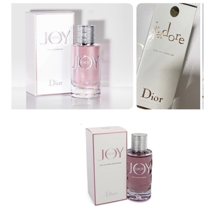 Dior Joy Eau De Parfum 30 ML , Dior Joy EDP Intense 50 ML, Jadore EDP 30 ML พร้อมถุงและริบบิ้น Dior 