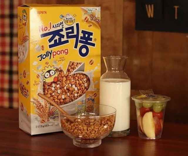 พร้อมส่ง​ 죠리퐁 ขนมซีเรียลอบกรอบ รสหวาน Crown Jolly Pong Cereal Snack