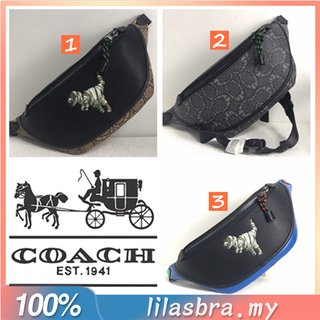 ✨ลิลี่ แคนาดา ช้อปปิ้ง✨ Coach C6927 C6928 C7248 League กระเป๋าเข็มขัดสีบล็อกพร้อมมัมมี่ ผู้ชายไหล่ /หน้าอก / กระเป๋าเอว