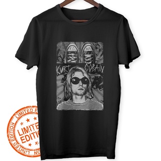 เสื้อยืดลําลอง แขนสั้น พิมพ์ลาย KURT COBAIN NIRVANA VINTAGE เสื้อยืดลําลอง ผ้าฝ้าย 100% แขนสั้น พิมพ์ลาย NIRVANA BAND KURT COBAIN สีดํา พลัสไซซ์ XS-XXXL ของขวัญวันเกิด สําหรับผู้ชาย