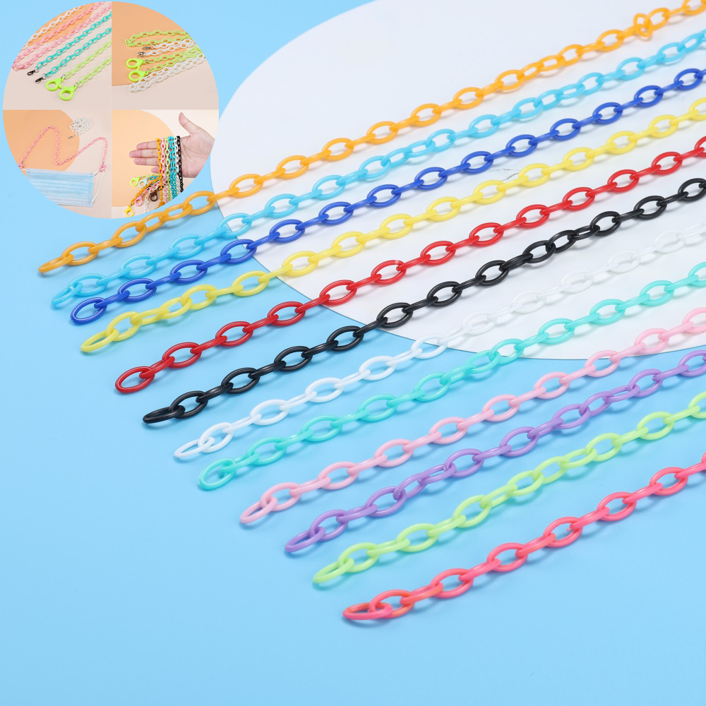 สายคล้องแมสโซ่พลาสติก เบา เบา/สายคล้องสี / สายคล้องแว่น / （10pcs/pack 50cm）