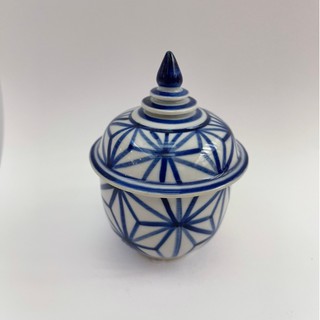 ICONCRAFT THANIYA - Ceramic Candle Chada Royal Blue Aunchan