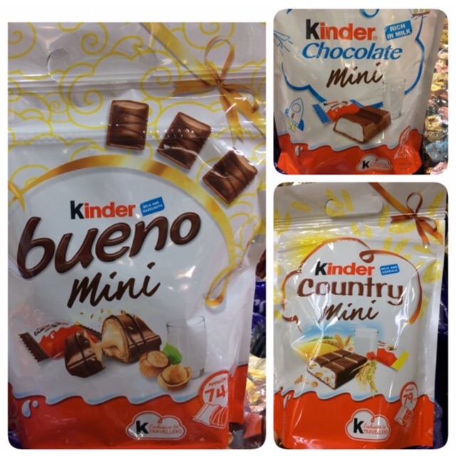 Kinder bueno ช๊อคโกแลตเวเฟอร์ถุงใหญ่ มี  2 รสชาติ