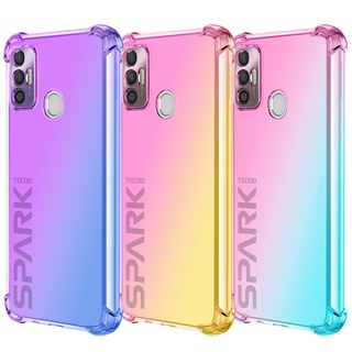 Tecno Spark GO 2023 7 7 Pro 7T Pova 2 Camon 17 Pro 17P ป้องกันการหล่น สีรุ้ง 2 สี TPU เคสใส นิ่ม เคสไล่ระดับอากาศ เคสกันกระแทก