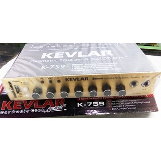 รายละเอียดของสินค้า KEVLAR ปรีแอมป์ติดรถยนต์ 3 Band คาราโอเกะได้ มี BLUETOOTH/USB/SD รุ่น K-759