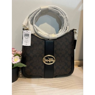 กระเป๋าสะพาย Crossbody ได้ COACH C6851 GEORGIE HOBO IN SIGNATURE CANVAS