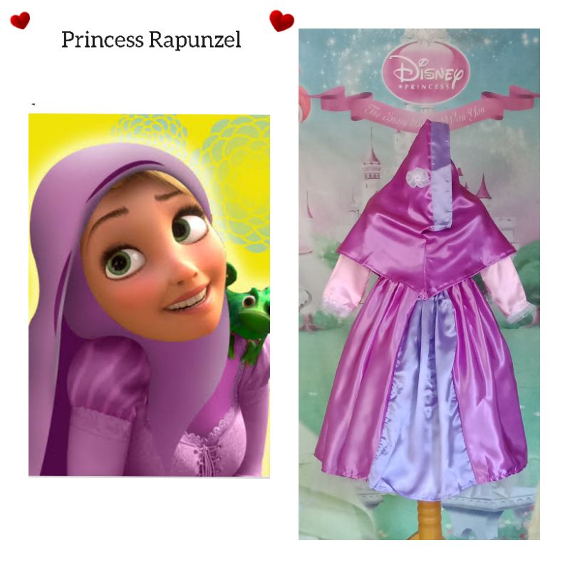 Princess Rapunzel Hijab/Princess Hijab Rapunzel Costume/Disney Hijab Cosplay