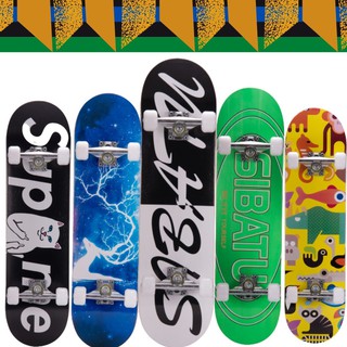 Skateboard สเก็ตบอร์ด 80cm สเก็ตบอร์ดกีฬากลางแจ้งสามารถรับน้ำหนักได้ 150 กก AS1 AM1