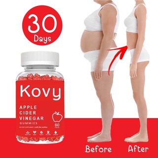 Kovy🍎APple Cider Vinegar Gummies เยลลี่แอปเปิ้ลไซเดอร์ ลดพุง ลดความหิว ลดอยากอาหาร keto vegan ทานได้