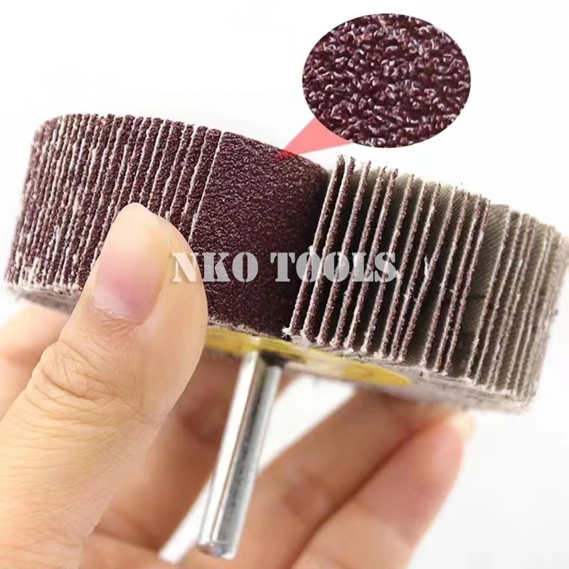 ล้อทรายมีแกน ลูกขัดกระดาษทราย แกน 6mm 25 ถึง 80mm thumbnail 3