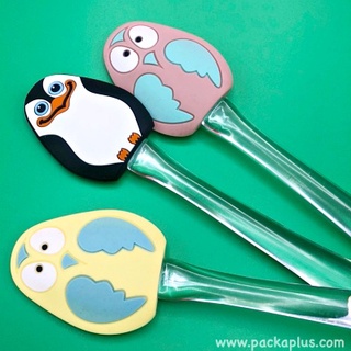 ไม้พายซิลิโคน Silicone Spatula 3 ลายน่ารักๆ ไม้พายทำอาหาร เบเกอรี่ คัพเค้ก ขนมเค้ก ทนความร้อนได้ดี สีโทนพาสเทล