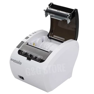BARIGAN เครื่องพิมพ์ใบเสร็จ PR-01W (ขาว) 80mm ผ่าน Wifi USB LAN Thermal Printer รองรับแอพฟรีบน IOS-Android