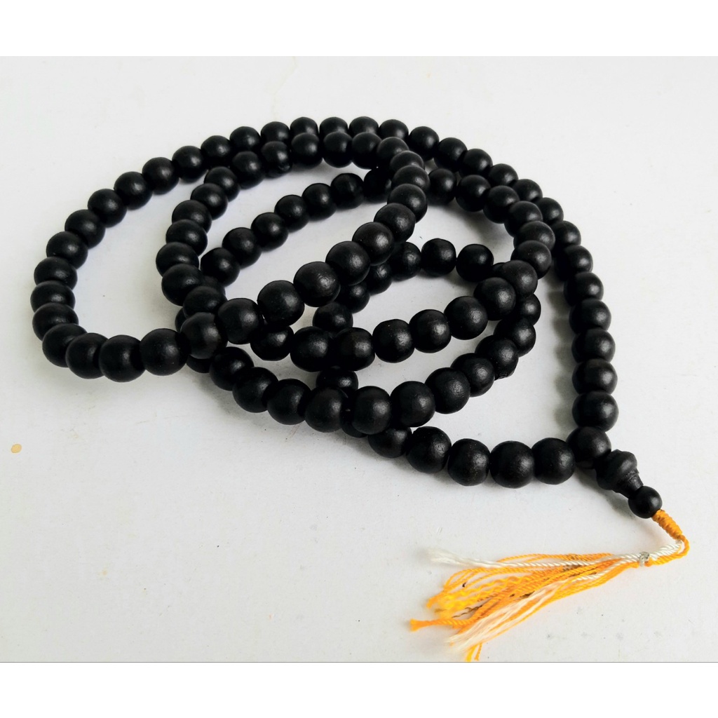สร้อยประคำไม้ 108 เม็ด ยาว 23 นิ้ว (สีดำ) ใช้นับจำนวนครั้งขณะสวดมนต์ ลงคาถาอาคม เชื่อว่าจะช่วยปกป้องภัยได้