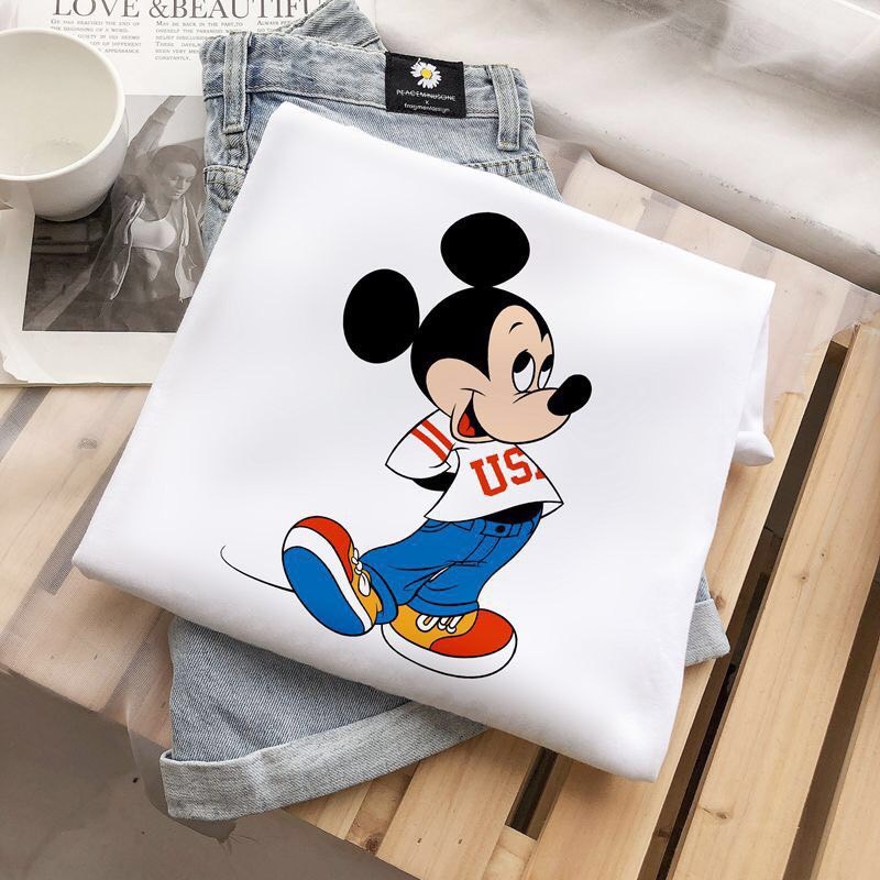 แฟชั่นเสื้อยืดคอกลม เสื้อยืดแขนสั้นลายใหม่  เนื้อผ้าใส่สบาย ใส่ได้ทุกลุคปังทุกแนวแมทช์ทุกสไตล์#MQLS0075