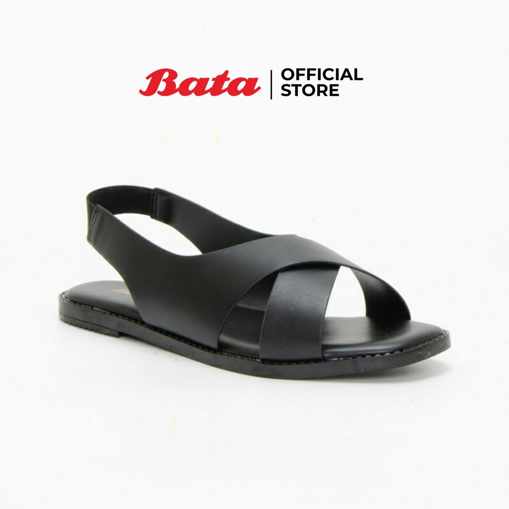 Bata Women's Mules Sandals รองเท้าส้นแบนแบบรัดส้น เรียบหรูมีสไตล์ สำหรับผู้หญิง รุ่น Chanelle สีดำ 5616361