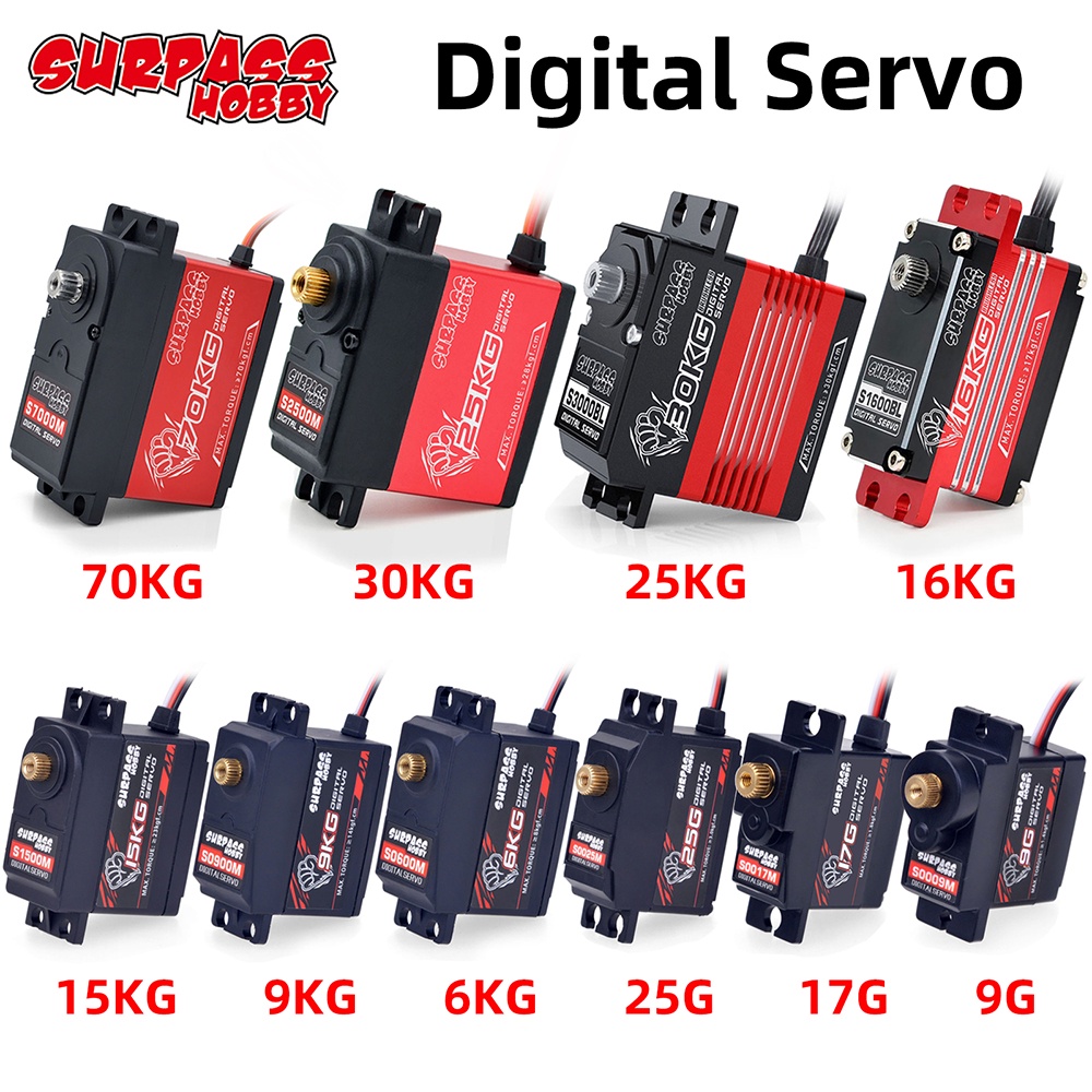 HMGRCTOY Digital Servo 9g 6kg-30kg 70kg สําหรับ 1/18 1/16 1/12 1/10 1/8 1/7 1/5 RC รถเรือ