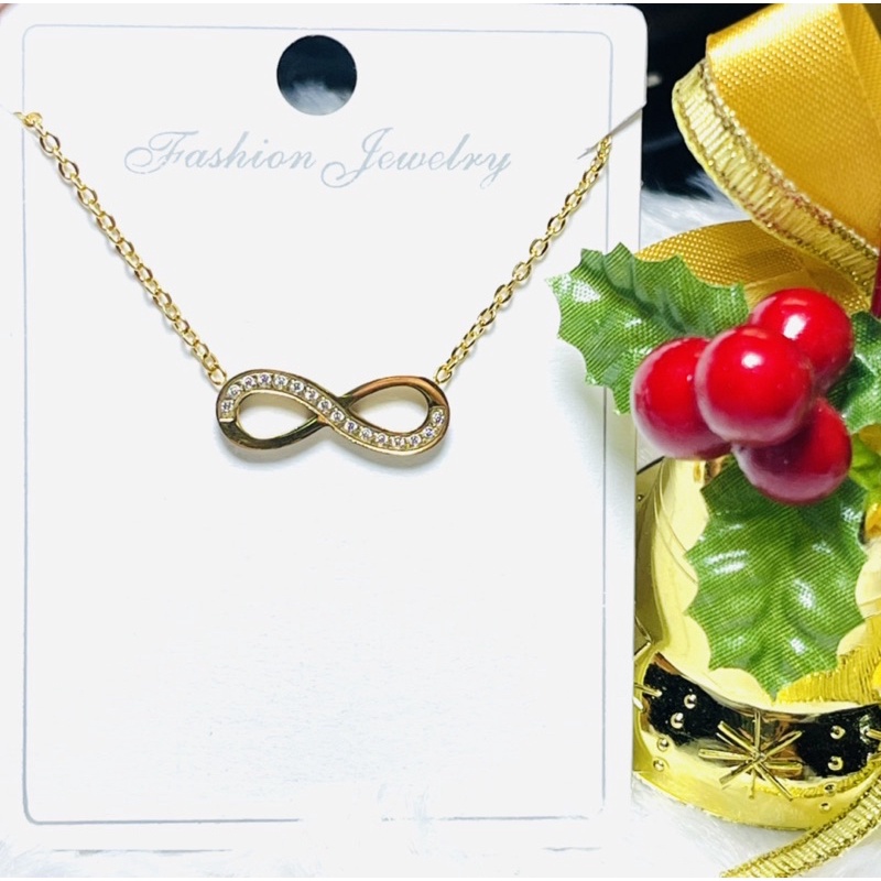 ♾สร้อยคอจี้อินฟินิตี้ Infinity stainless steel 316L สร้อยคอสแตนเลสแท้หุ้มทอง14k งานสวยน่ารักความหมาย