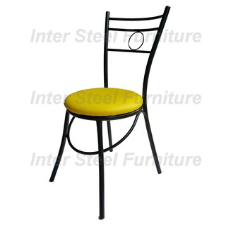 Inter Steel เก้าอี้นั่งทานข้าว ทำจากเหล็กอย่างดี รุ่น CH777 โครงสีดำ Diner chair steel chair