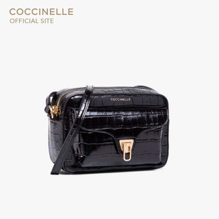 COCCINELLE BEAT CROCO SHINY SOFT Crossbody Bag 150201 กระเป๋าถือผู้หญิง