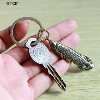 Byce จี้พวงกุญแจทองเหลือง รูปปลา สไตล์เรโทร สําหรับตกแต่งบ้าน DIY