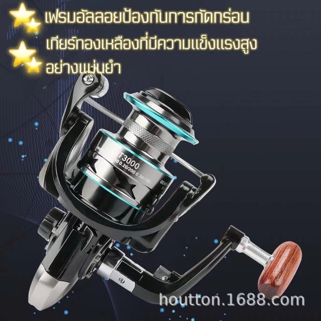 CRX ขอแนะนำ หมุนลื่นๆ รอกตกปลา Diao Delai รุ่น blue ST รอกสปินนิ่ง หน้าดิน สปิ๋ว ตีเหยื่อปลอม รอบ 5.2:1 มี ST1000-7000 - รูปที่ 2