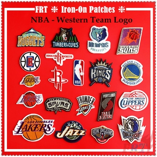 TEAM Sports : Nba - ตัวรีดติดเสื้อ แบบปัก ลายโลโก้ สําหรับตกแต่งเสื้อผ้า 1 ชิ้น