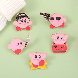 เข็มกลัดเคลือบ ลายการ์ตูน Kirby Around Lapel น่ารัก 5 แบบ สําหรับเก็บสะสม เครื่องประดับ ของขวัญให้เพื่อน