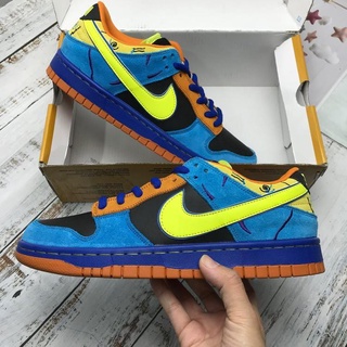 【ลดราคา】 Dunk Low Pro SB "Skate or Die Edition" สีฟ้า ดํา เหลือง 2022 304292-073